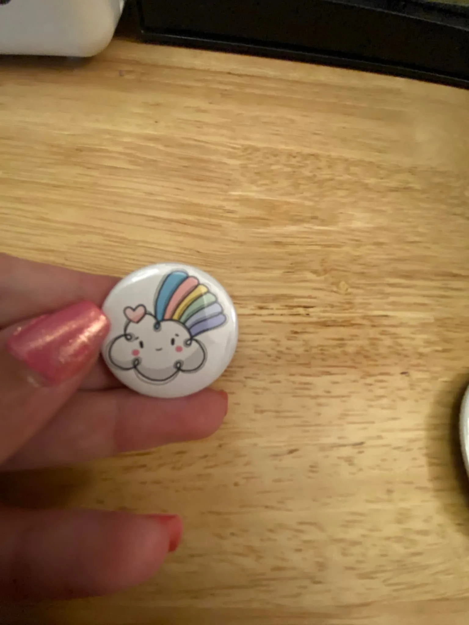 1.25" or 2.25" Happy Cloud Rainbow