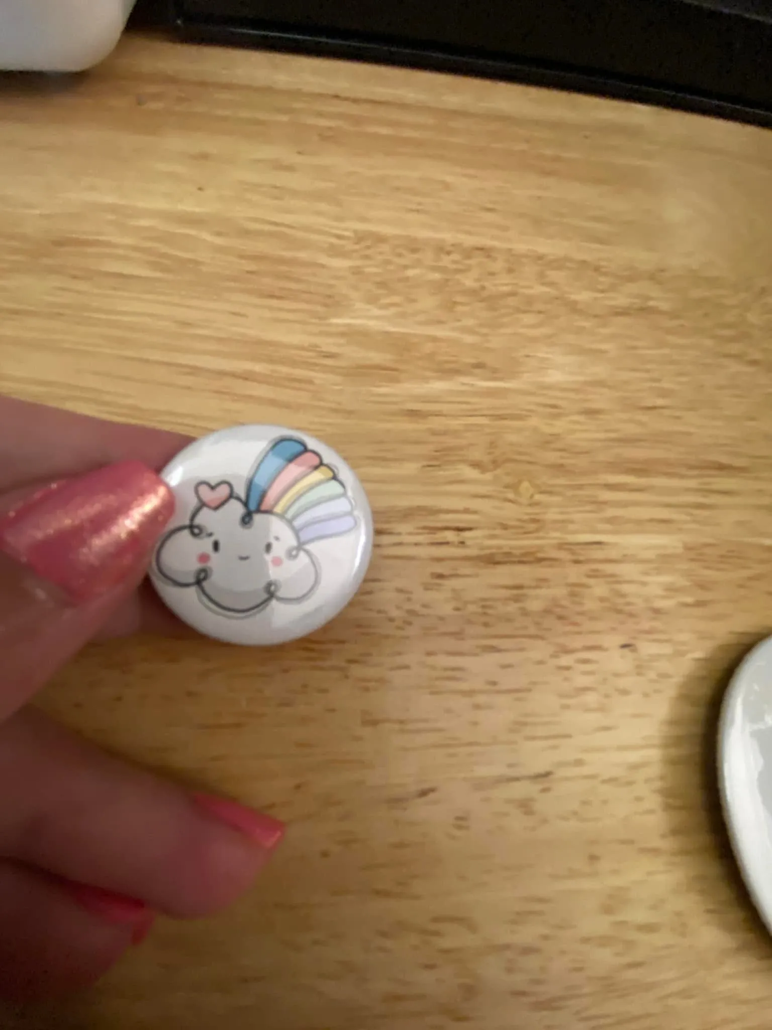 1.25" or 2.25" Happy Cloud Rainbow