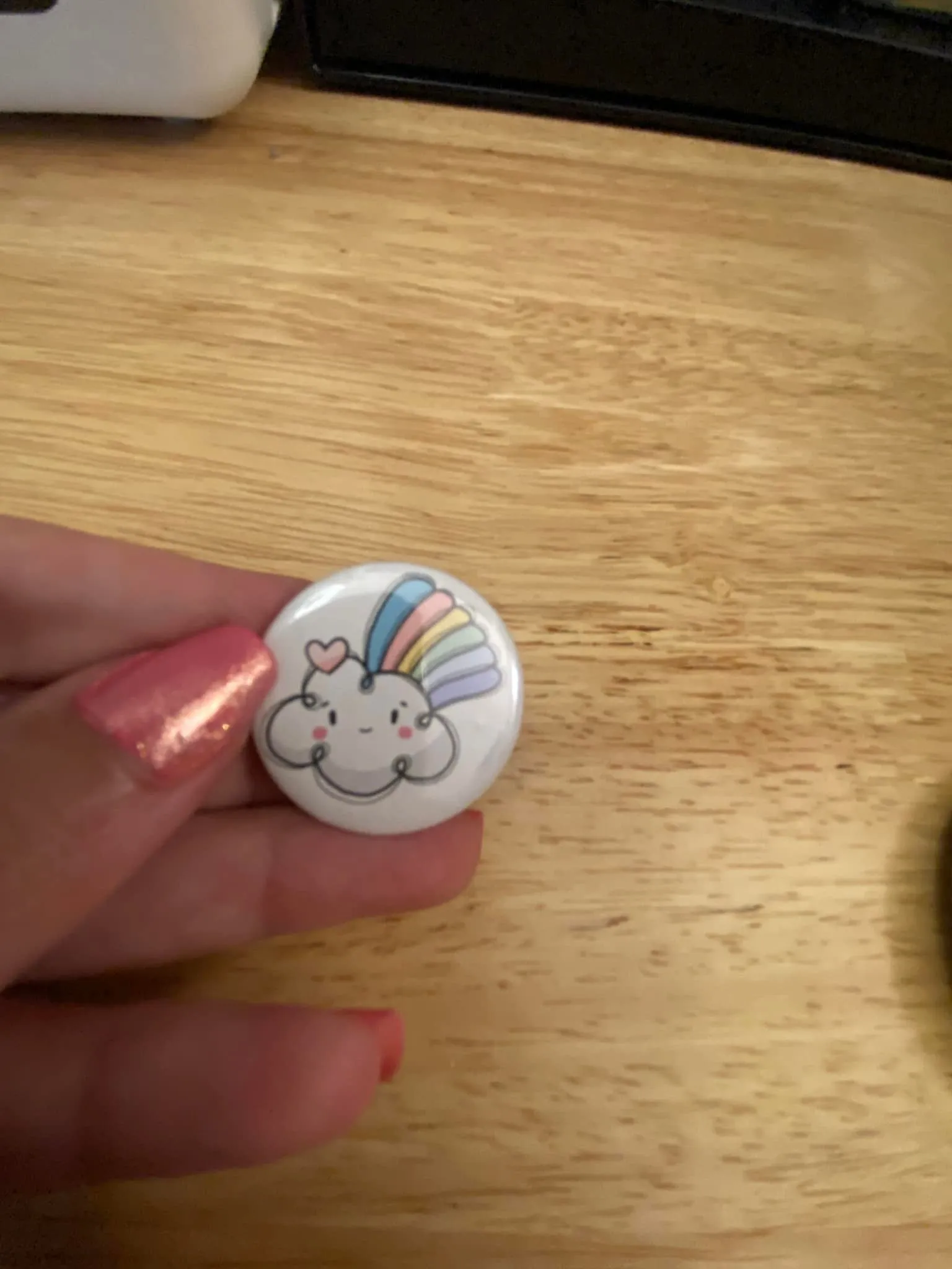 1.25" or 2.25" Happy Cloud Rainbow