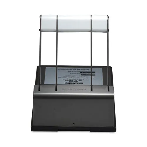 160-sheet Antimicrobial Protected Xtreme Duty Adjustable Two- To Three-hole Punch, 9/32" Holes, Black/silver