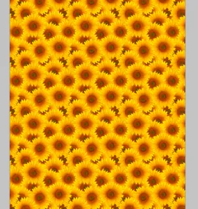 4 foot roll: Printed Vinyl & HTV Sunflowers Pattern
