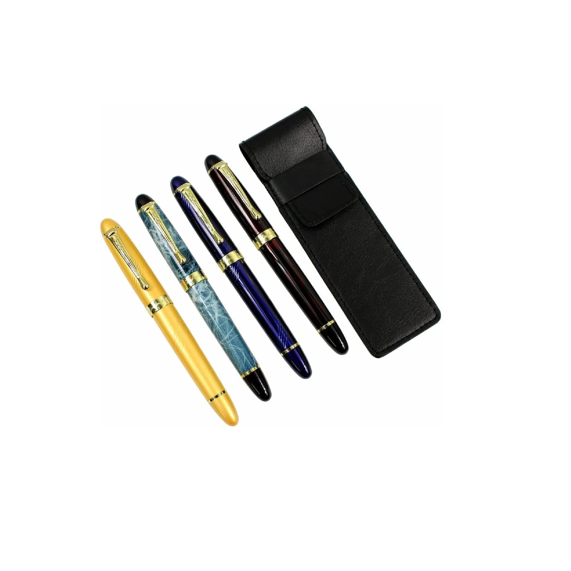 4 PCS in Set Gullor 450 Fountain Pen in 4 Colors (Elegant Colors) with Pen Pouch