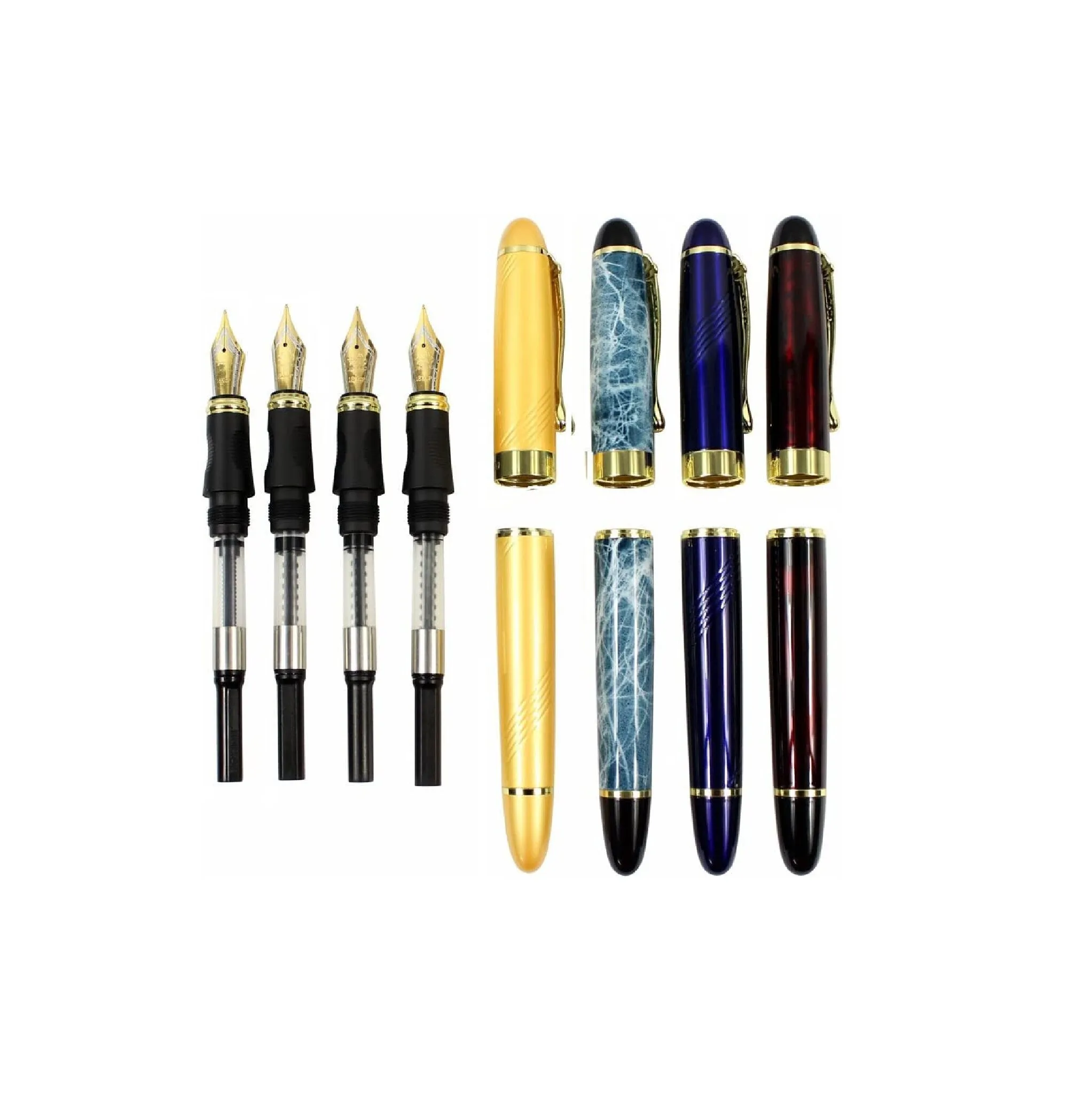 4 PCS in Set Gullor 450 Fountain Pen in 4 Colors (Elegant Colors) with Pen Pouch