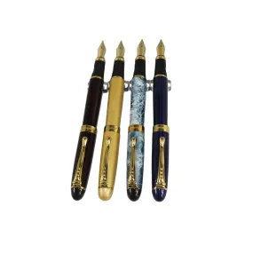 4 PCS in Set Gullor 450 Fountain Pen in 4 Colors (Elegant Colors) with Pen Pouch