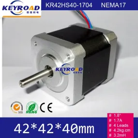 42mm 2phase Hybrid high torque mini nema17 84oz. 1.7a arduino Stepper Motor 42BYGH For CNC XYZ Robot and 3D Printer
