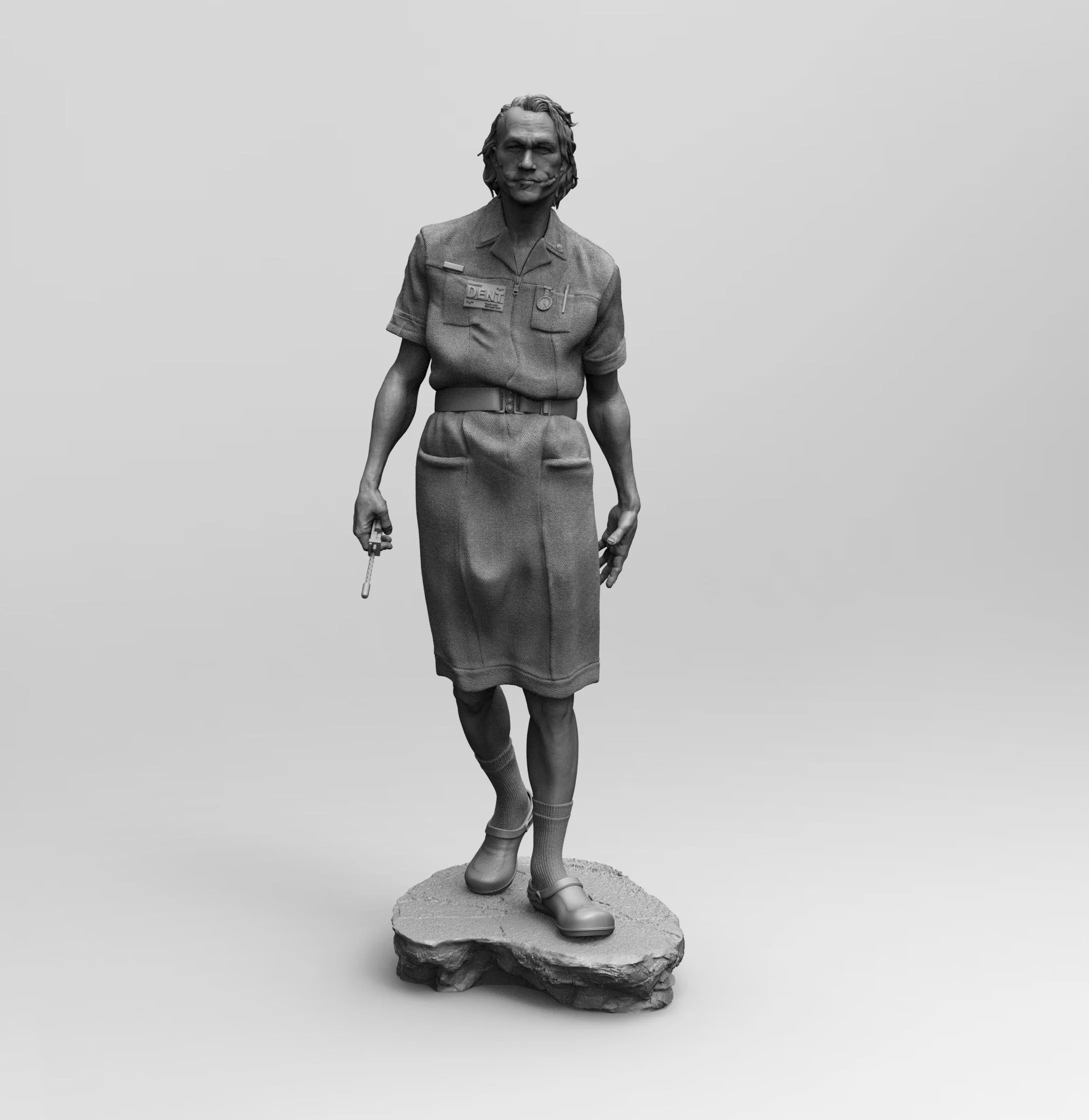 A002 - Comic character design statue, The Joker nurse version statue , STL 3D Model Design Print download files