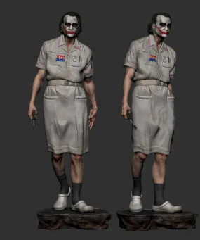 A002 - Comic character design statue, The Joker nurse version statue , STL 3D Model Design Print download files