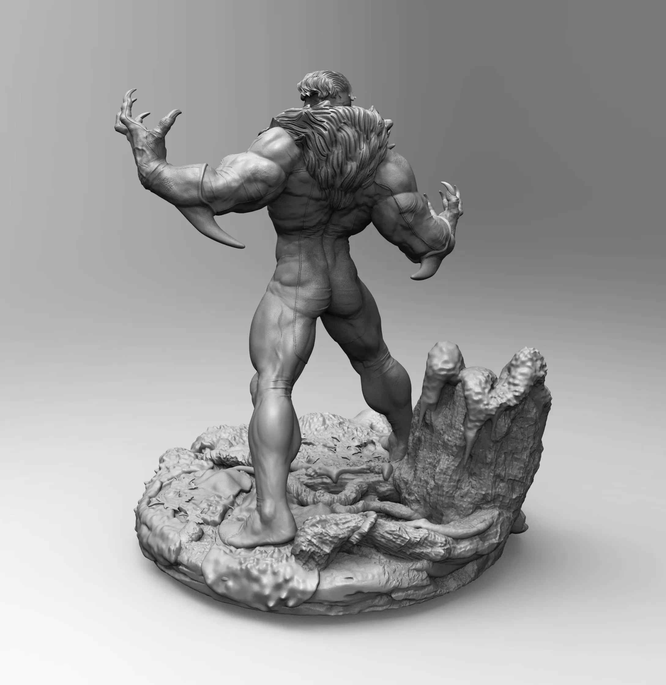 A004 - Comic character design statue, The Marvel Heroes - Sabertooth statue, 3D Model Design Print