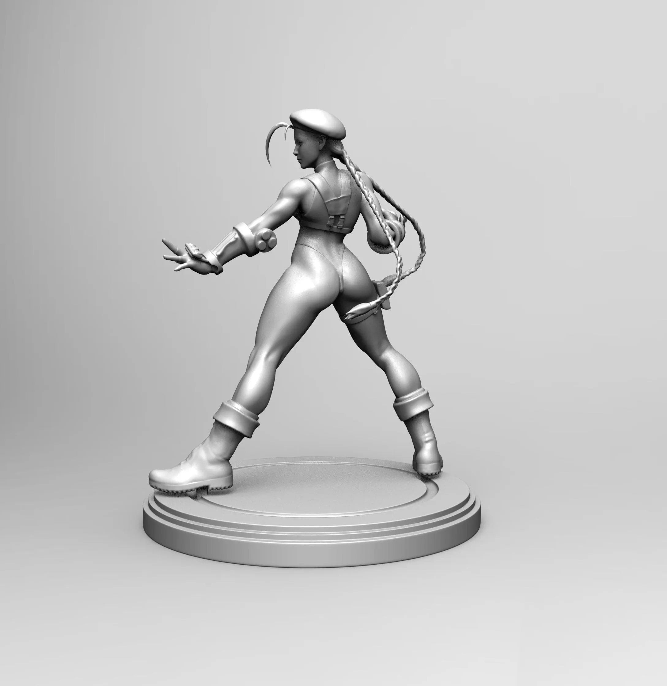 A007 - Games Character design, The Street Fighters Cammy White 01, STL 3D model design printable download files