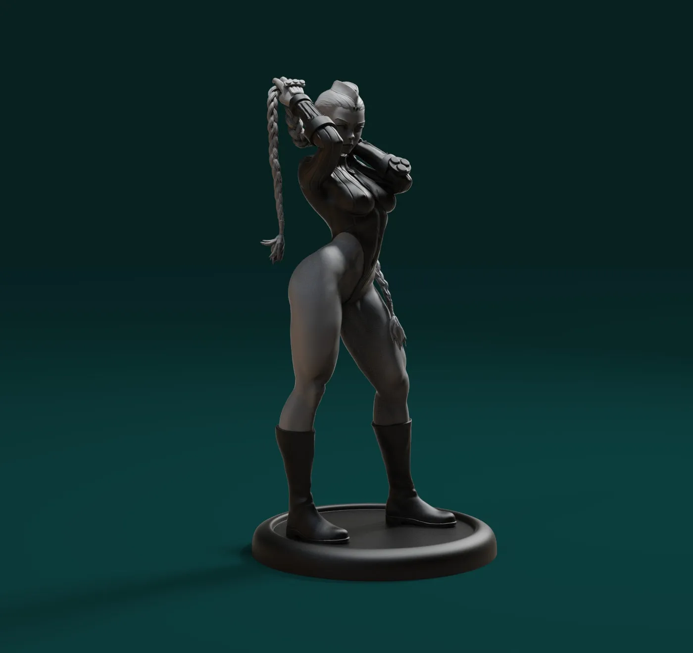 A013 - Games Character design, The Street fighter Cammy White 03 Pulling hair Version , STL 3D Model Design Print