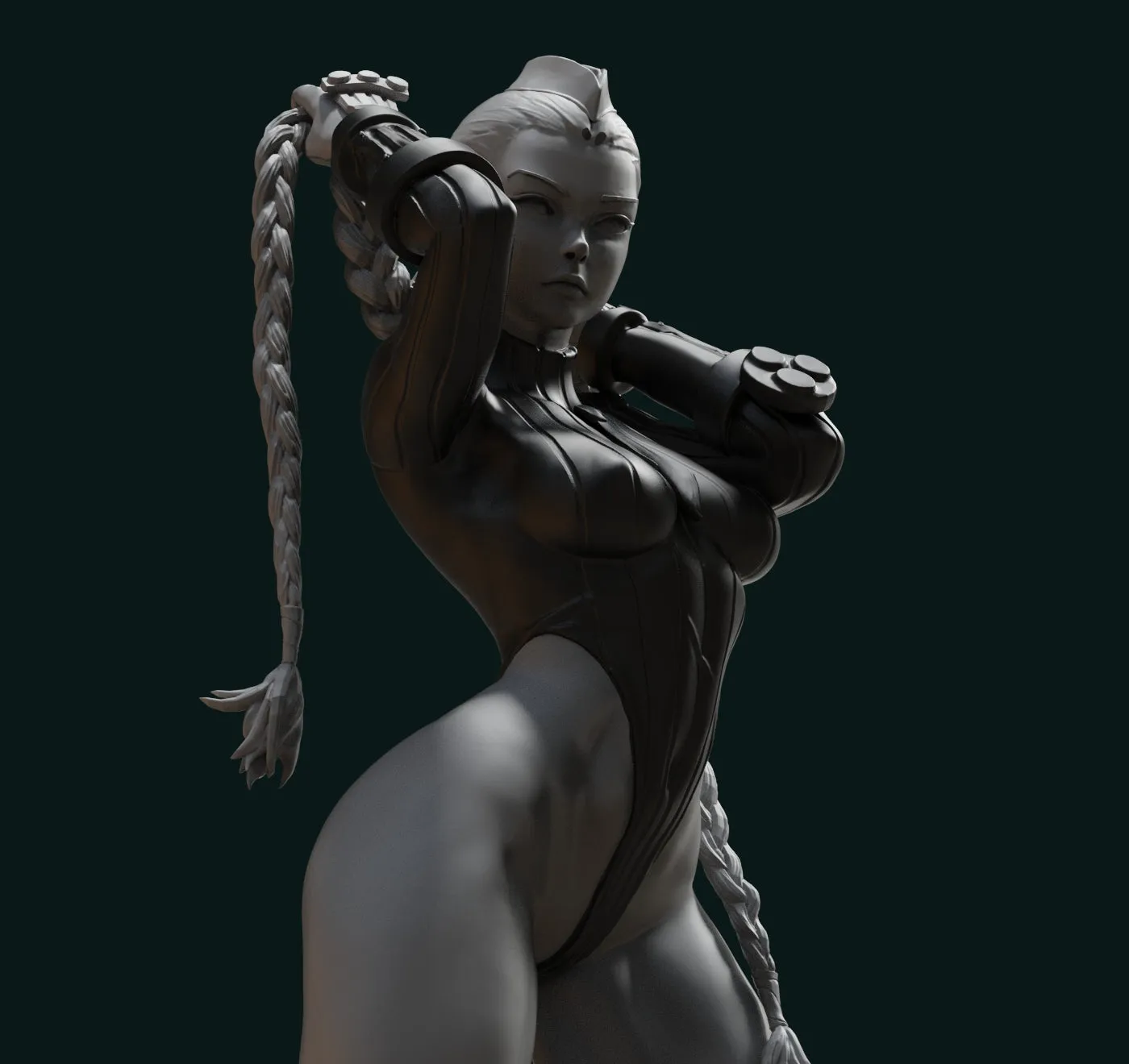 A013 - Games Character design, The Street fighter Cammy White 03 Pulling hair Version , STL 3D Model Design Print