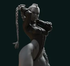 A013 - Games Character design, The Street fighter Cammy White 03 Pulling hair Version , STL 3D Model Design Print