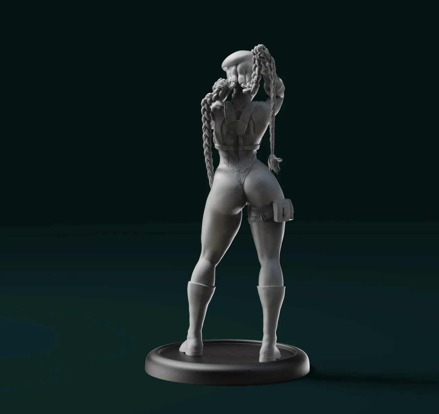 A013A - Games Character design, The Street fighter Cammy White 03 Pulling hair Version , STL 3D Model Design Print