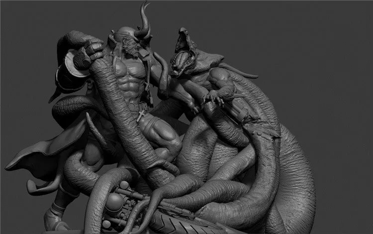 A014 - Movie Character design, Comic character Hellboy , STL 3D Model design print download files