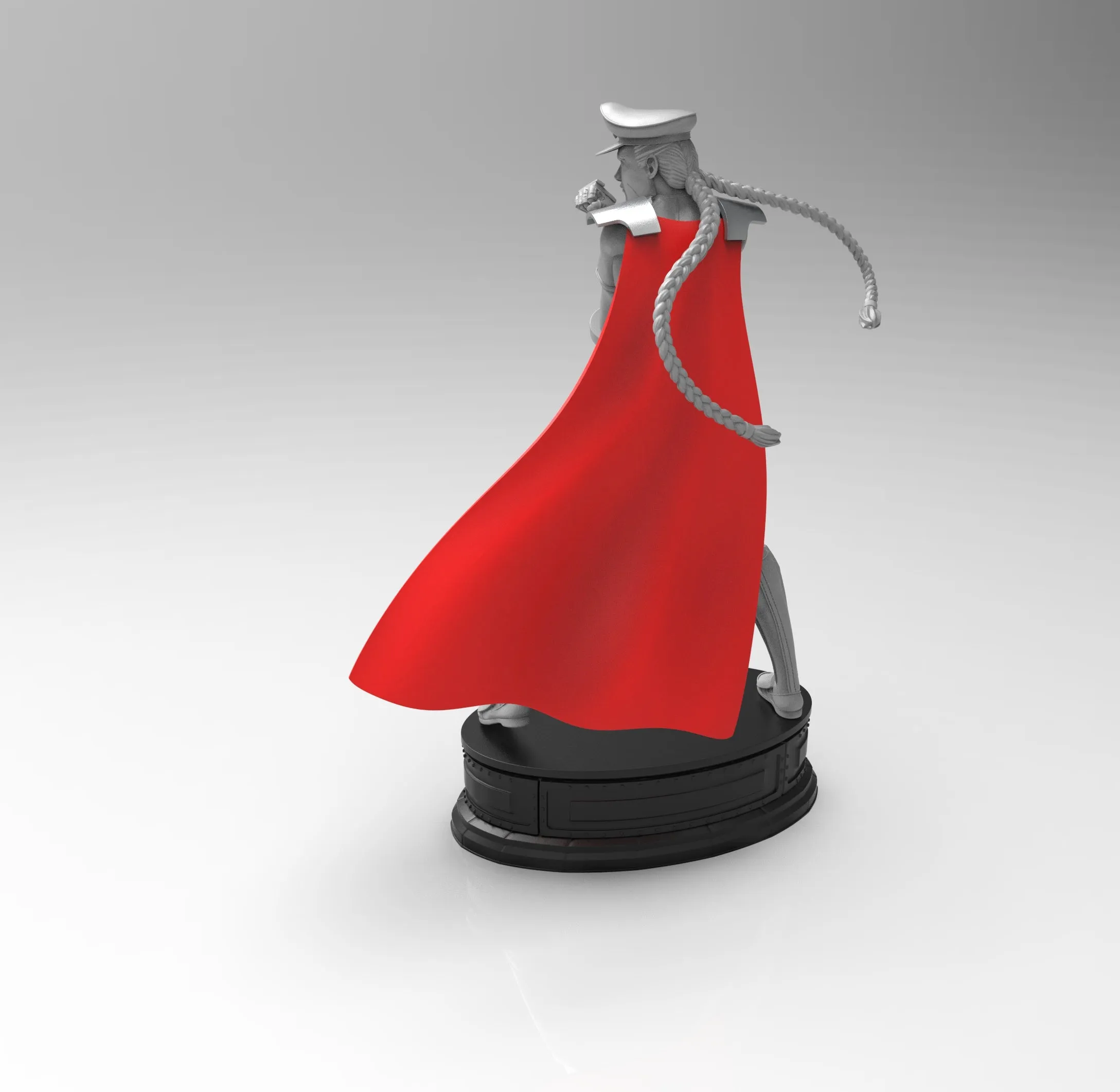 A017 - Games Character design, The sexy Cammy White 05 , Street fighter STL 3D model design print download files