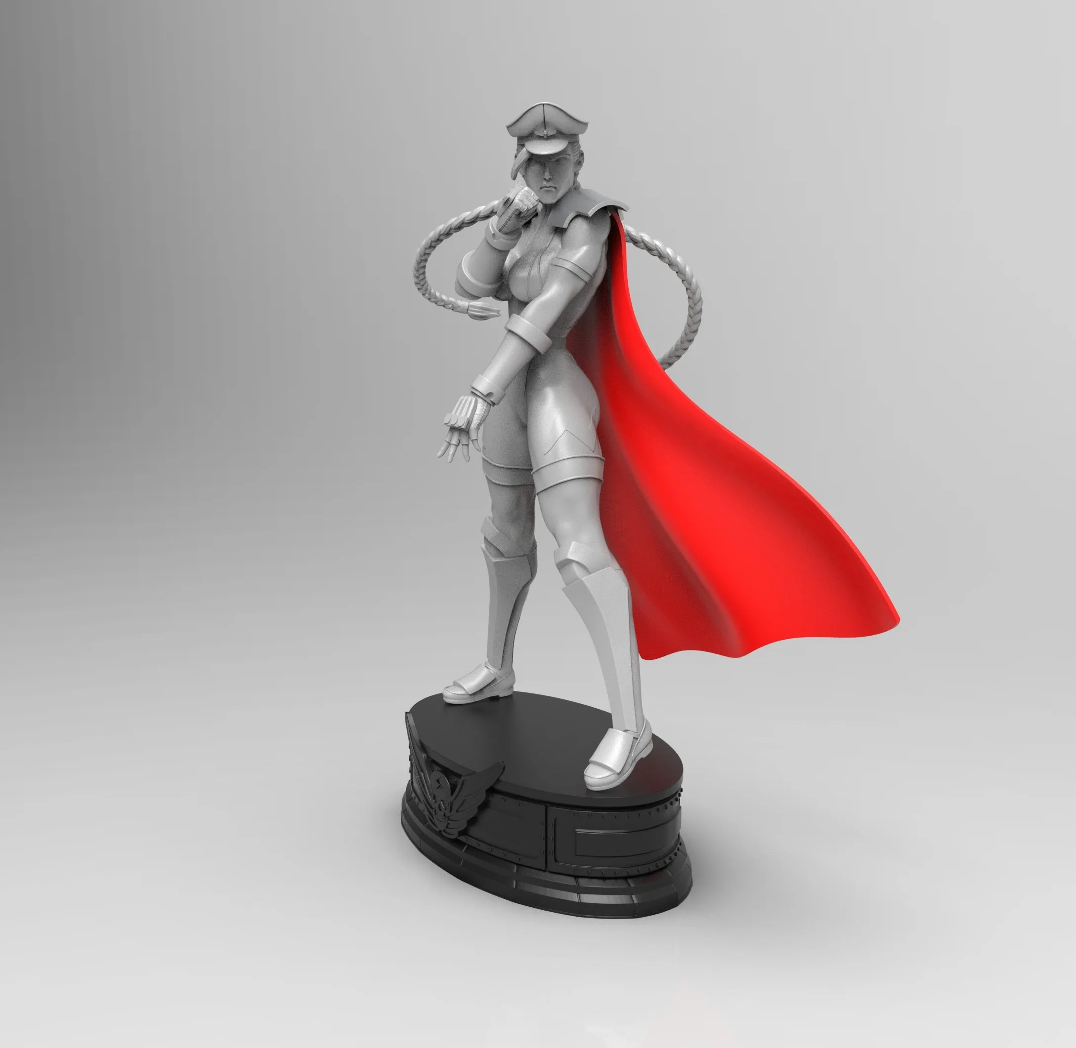 A017 - Games Character design, The sexy Cammy White 05 , Street fighter STL 3D model design print download files