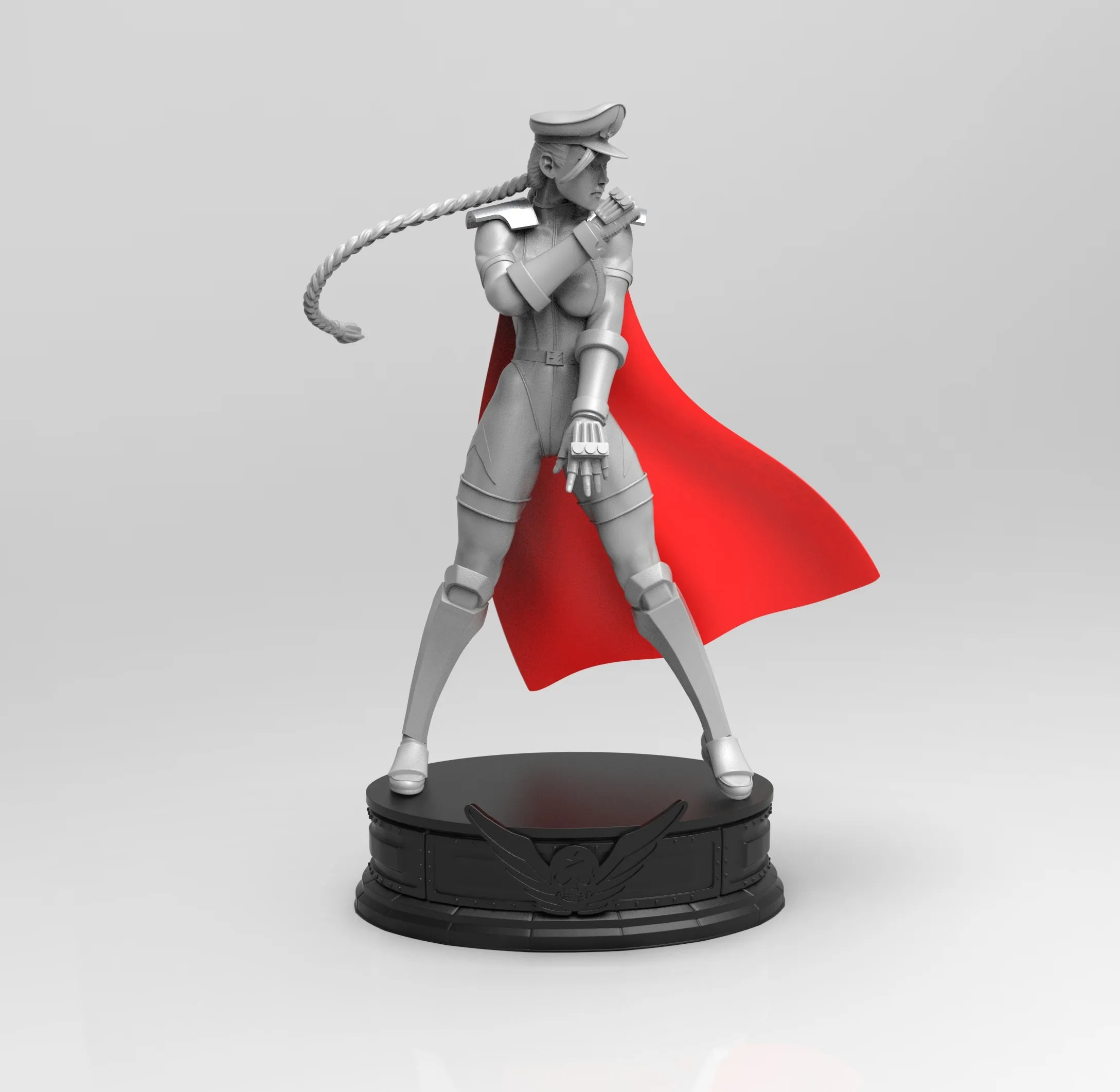 A017 - Games Character design, The sexy Cammy White 05 , Street fighter STL 3D model design print download files