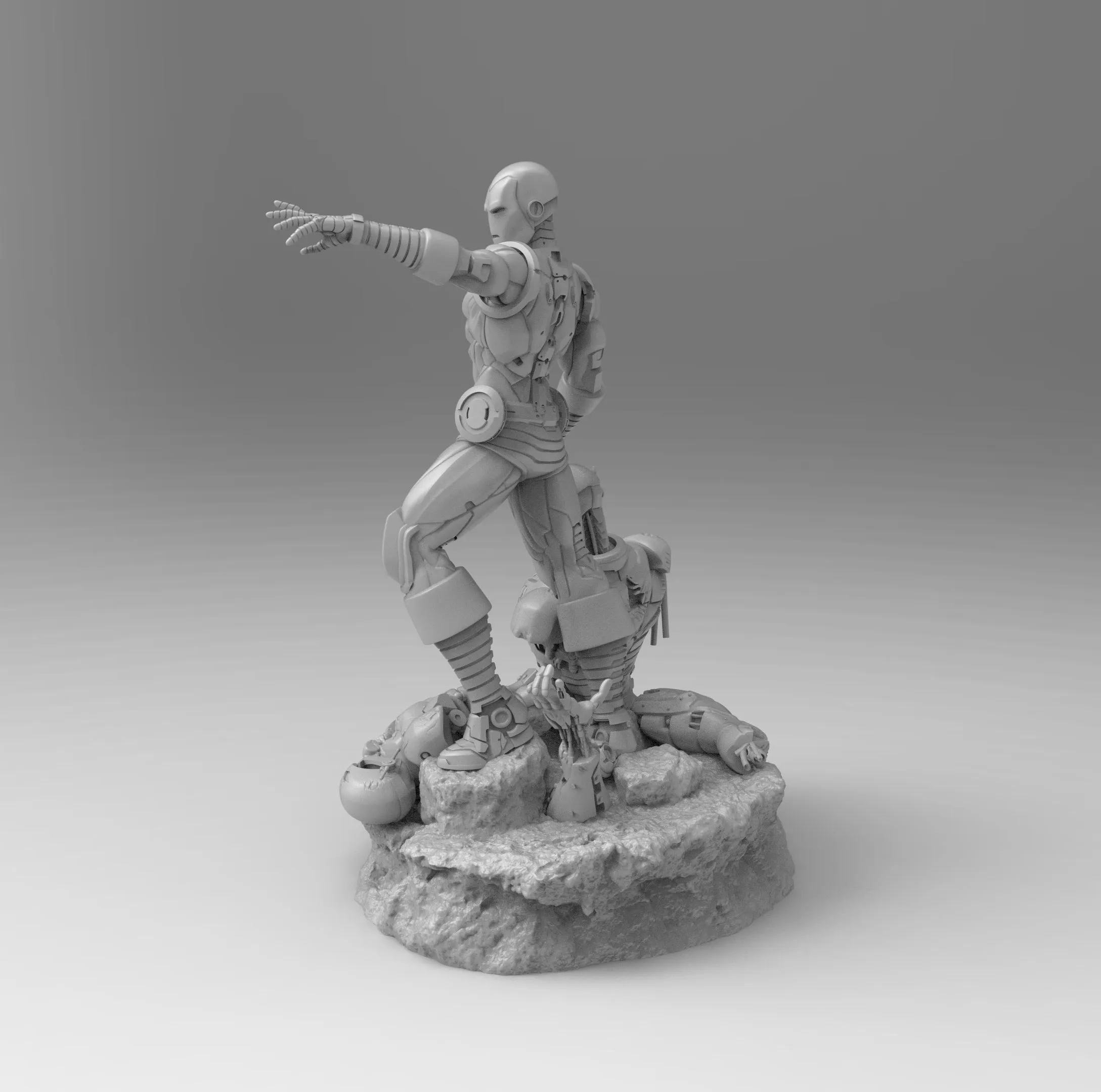 A076 - Marvel Studio, Ironman Comic head Version Design , STL 3D model design print