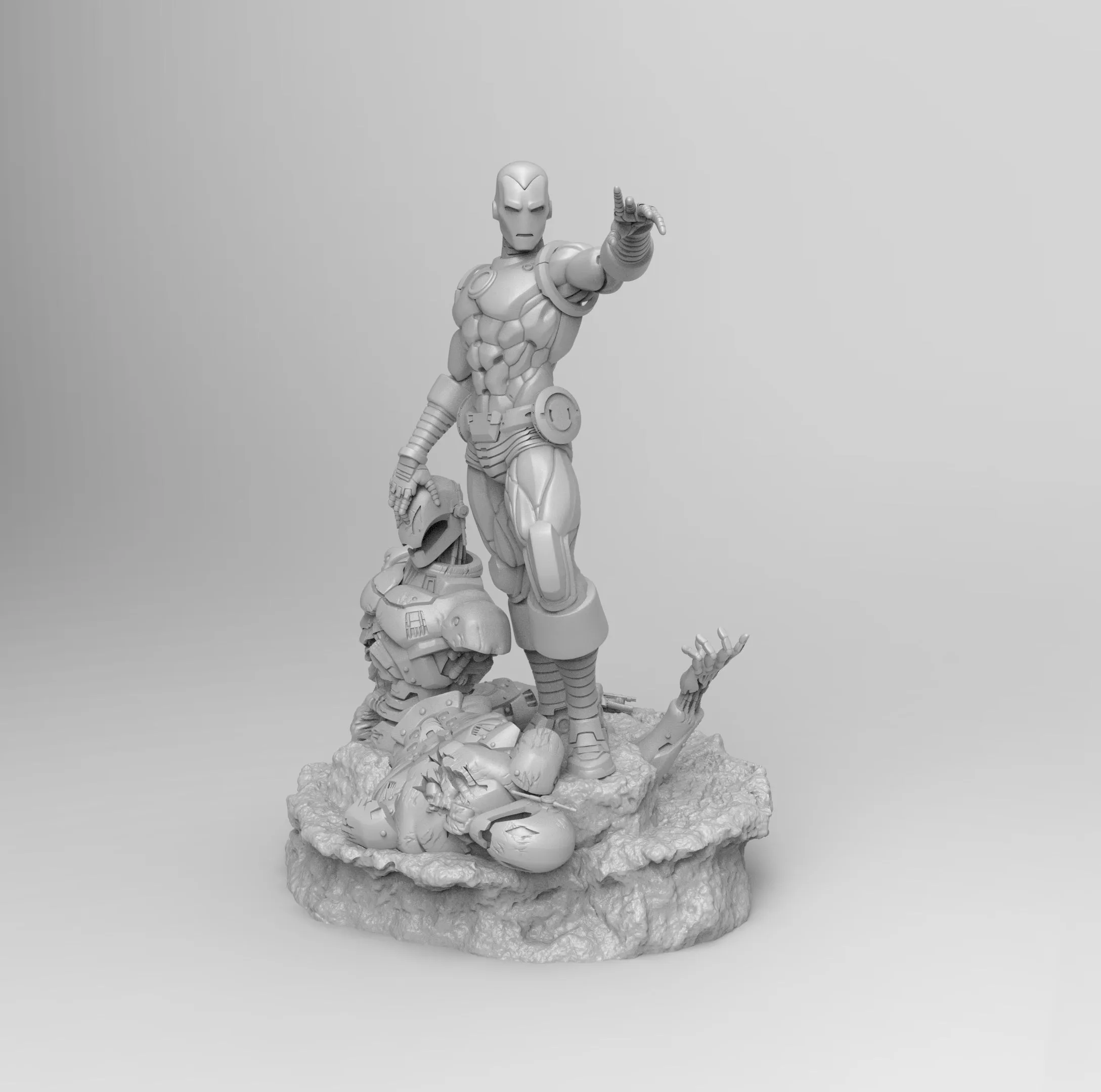 A076 - Marvel Studio, Ironman Comic head Version Design , STL 3D model design print