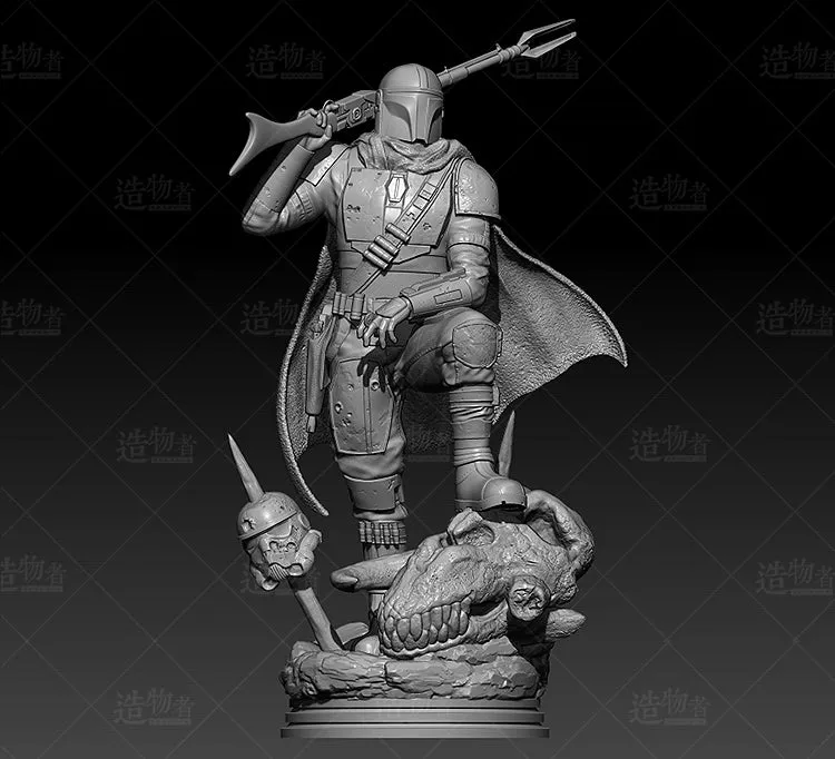 A088 - Movie character design, Starwars Mandalorian 2 , STL 3D Model design print download file