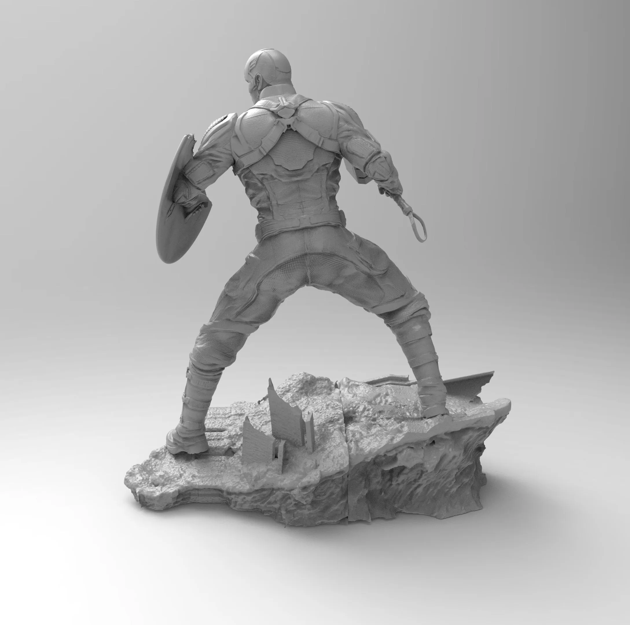 A093 - Comic character design, The Thor hammer Captain America, Marvel Character 3D STL model print