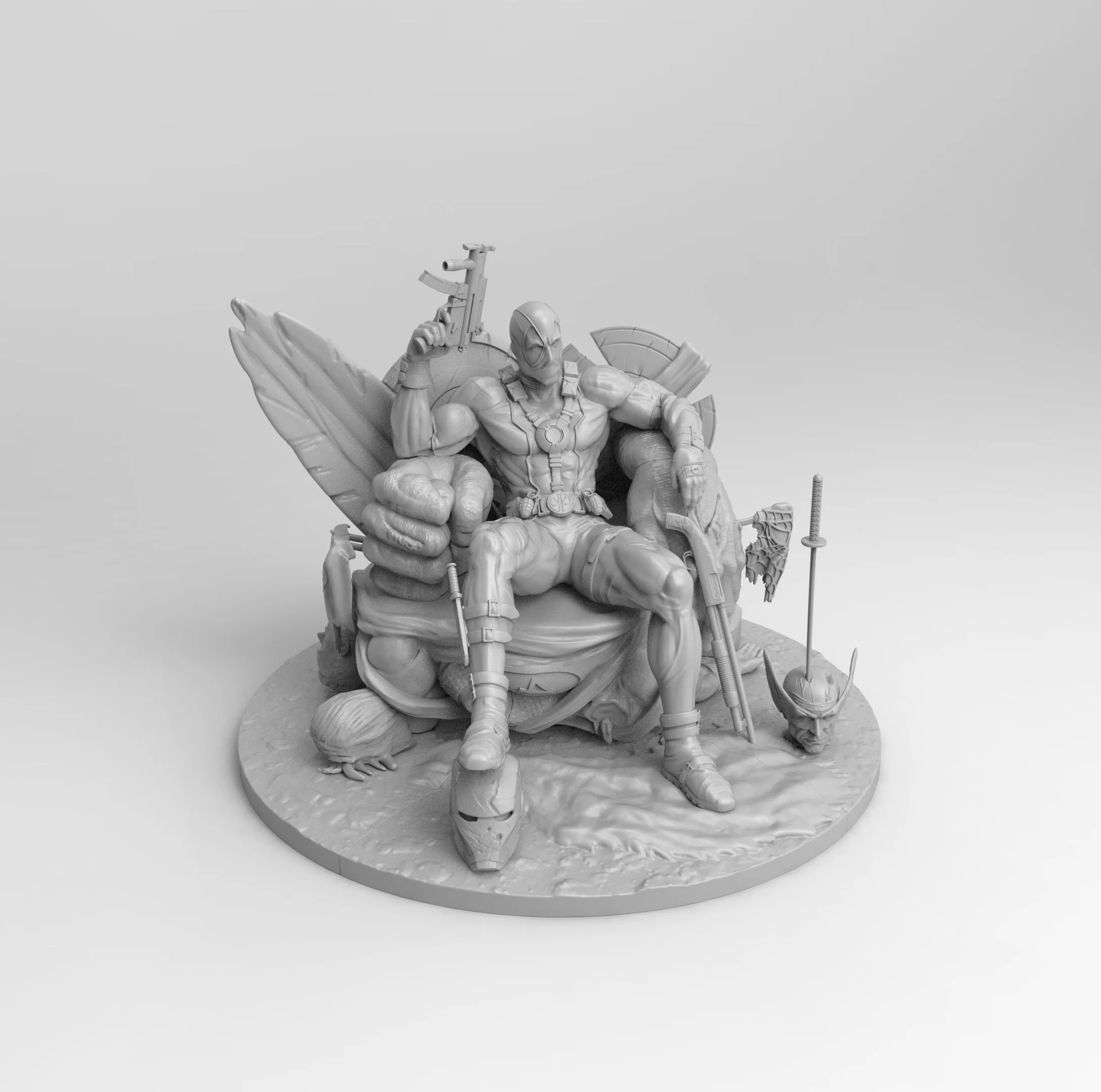 A104 - Comic character design, The Killer Deadpool , Marvel Characters STL model design download files