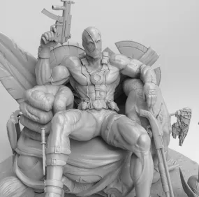 A104 - Comic character design, The Killer Deadpool , Marvel Characters STL model design download files