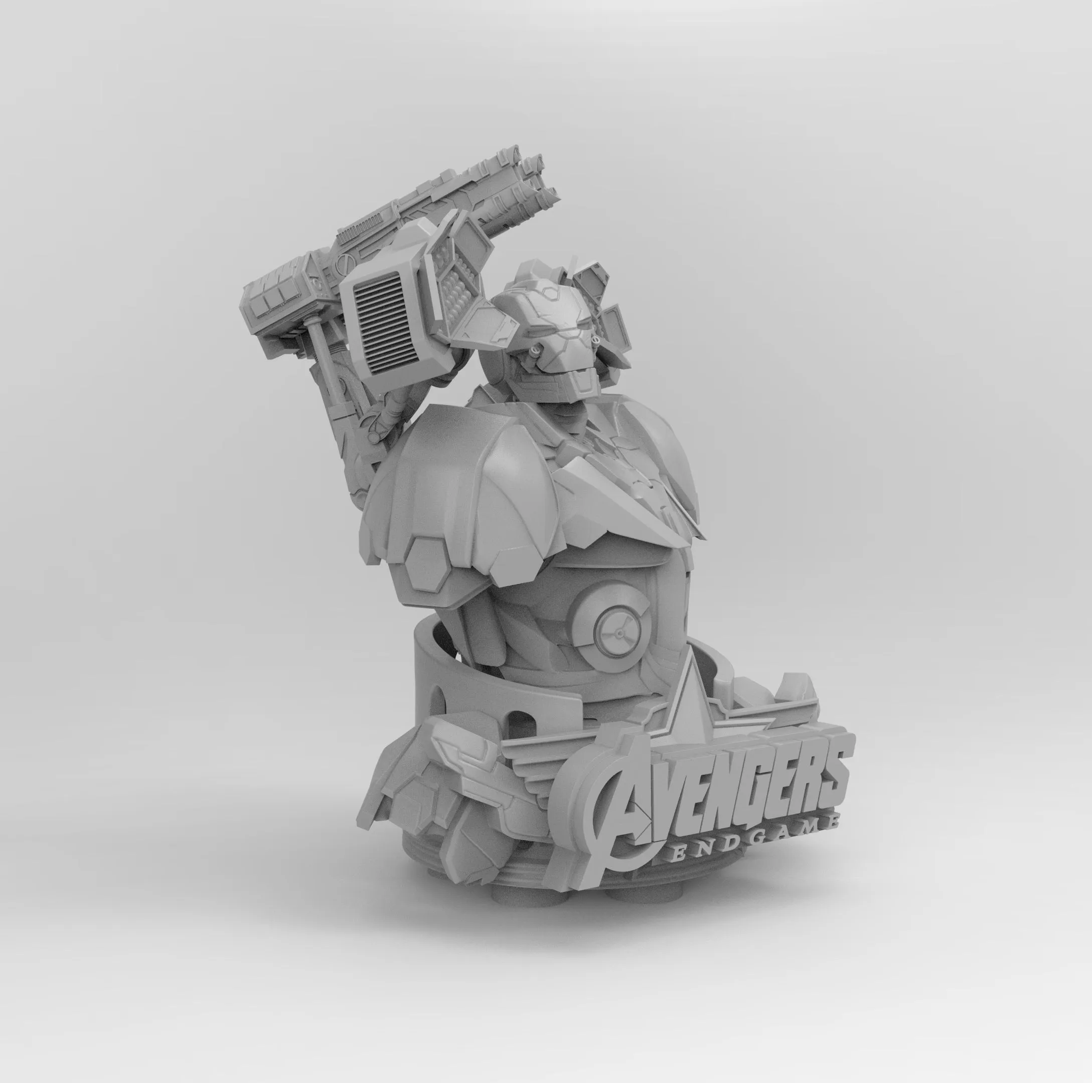 A105 - Comic character design bust, Marvel Character Ironman Patriot Version , STl 3D model design print download file