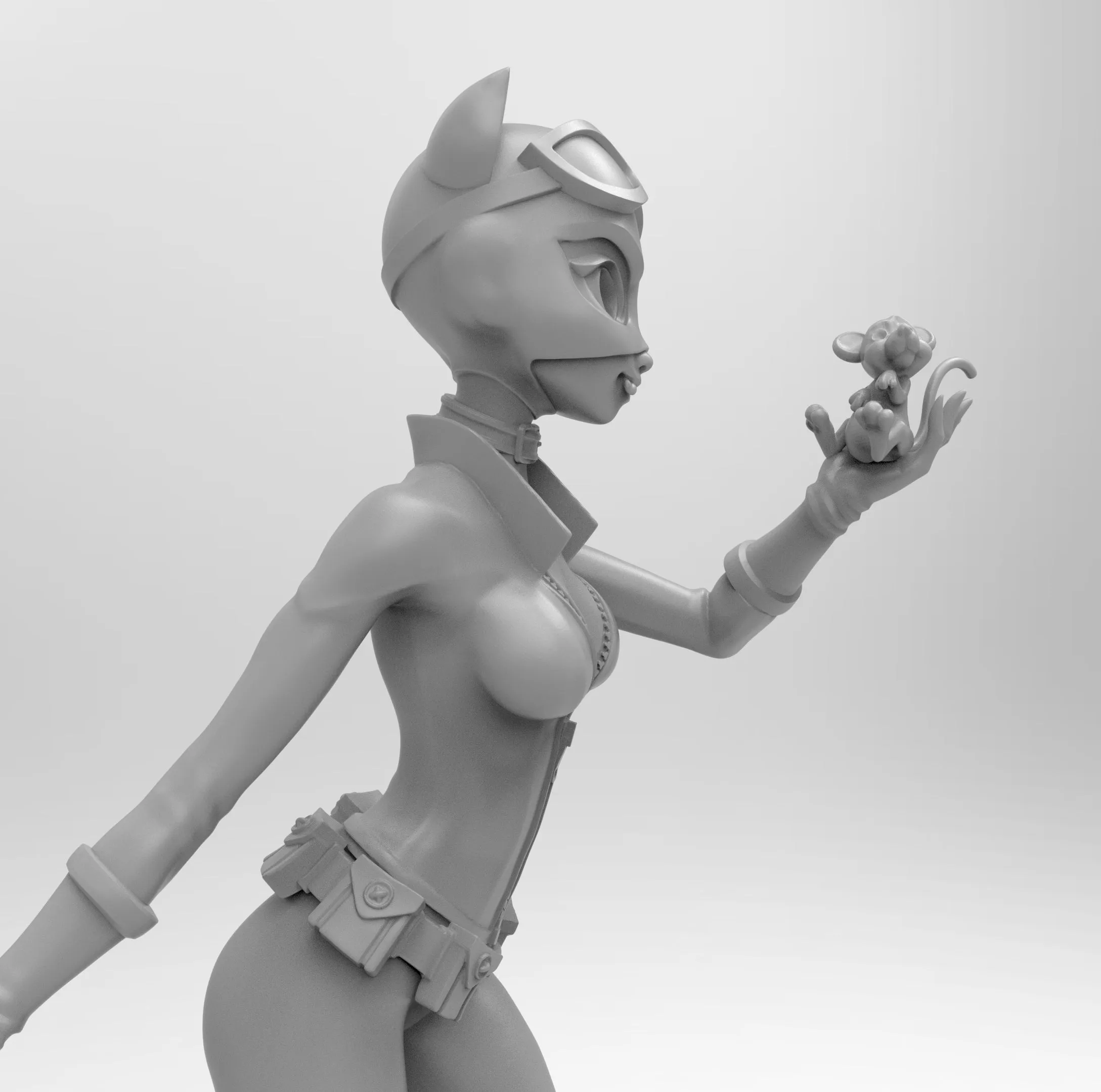 A113 - Comic character design, The Cat and the mouse , DC characters STL 3D model design print download file
