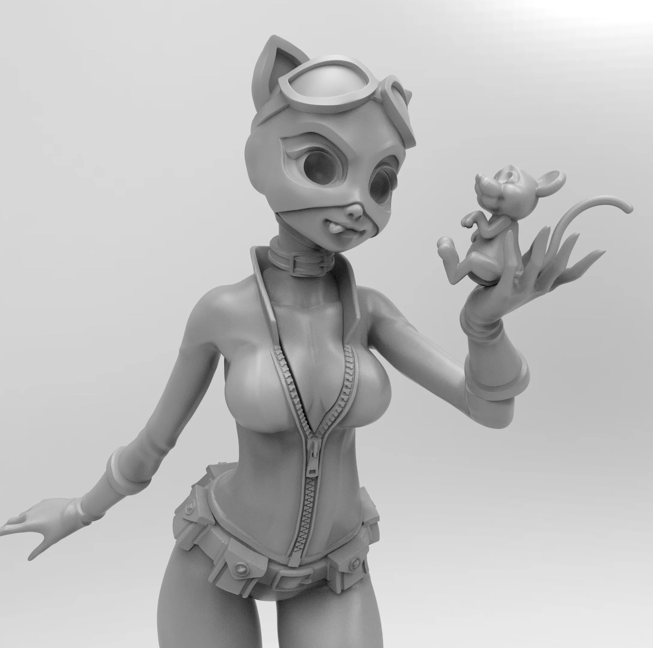 A113 - Comic character design, The Cat and the mouse , DC characters STL 3D model design print download file