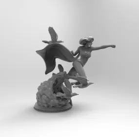 A115 - Comics character heroes , Supergirls characters statue design, STL 3D model design print download fil