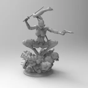 A117 - Comic character design, Sexy Female Deadpool, Marvel Character STL 3D model design print download file