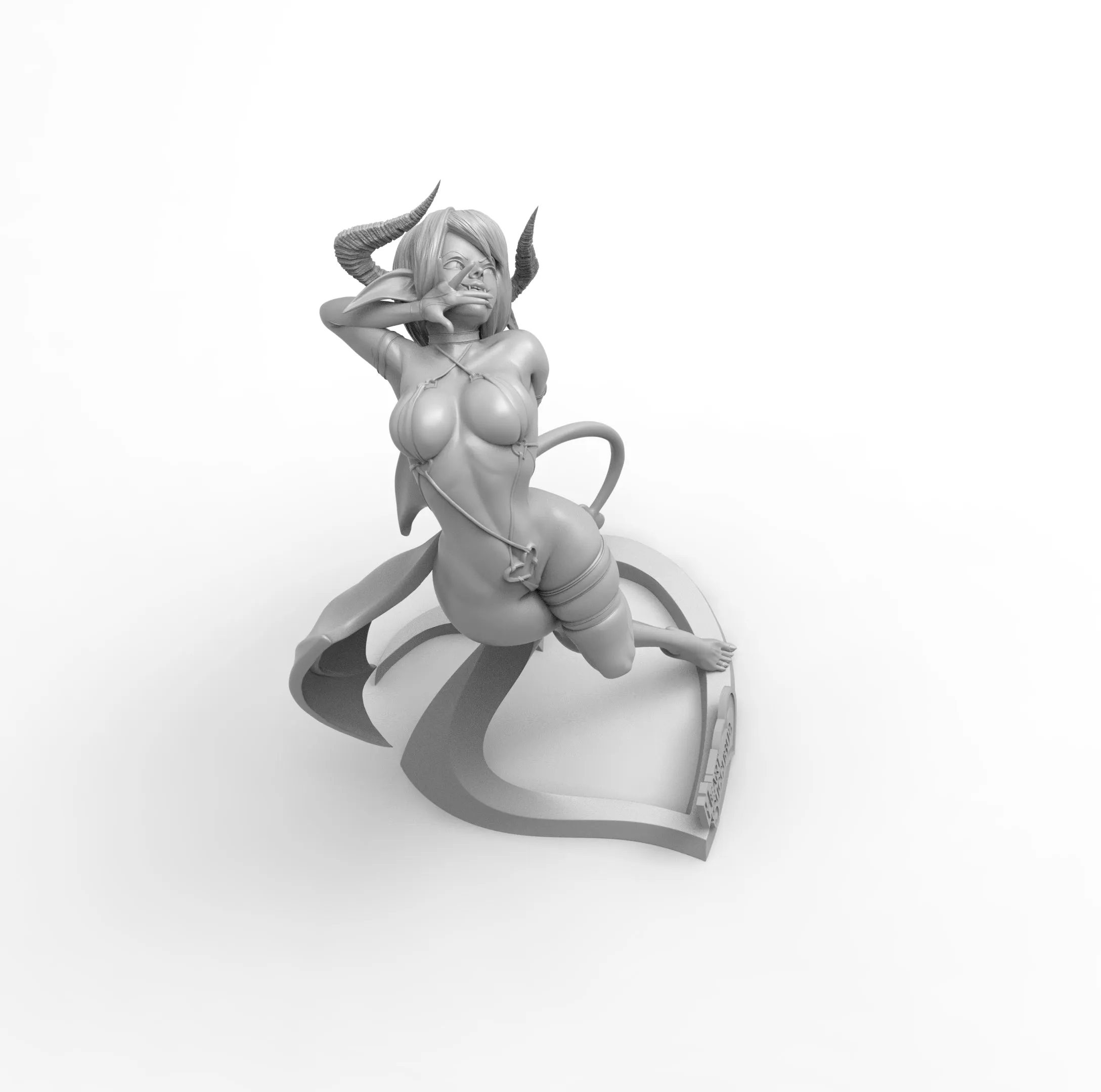 A118 - Female character design, Sexy demon Succubus, STL 3D model design print download files
