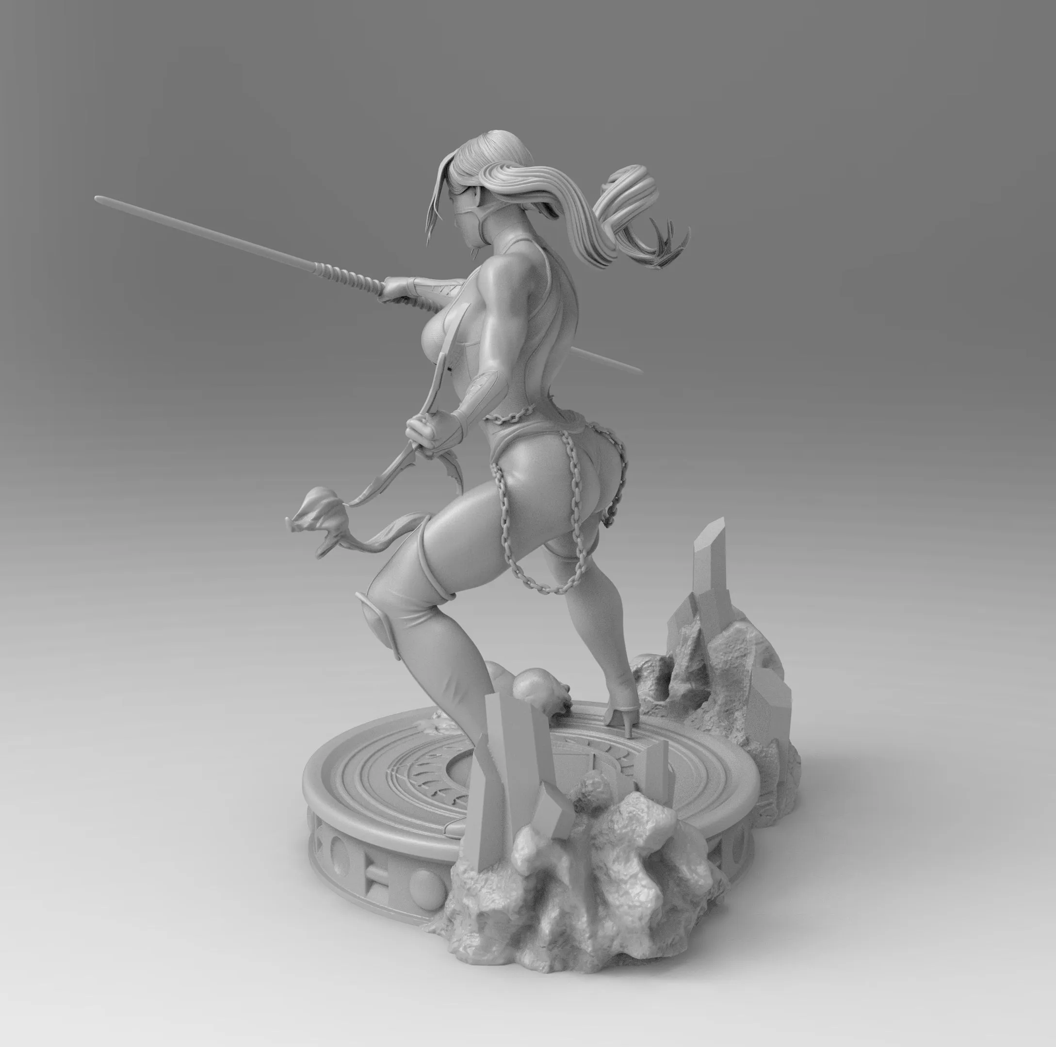 A122 - Sexy Mortal Character, The Jade STL 3D model design files