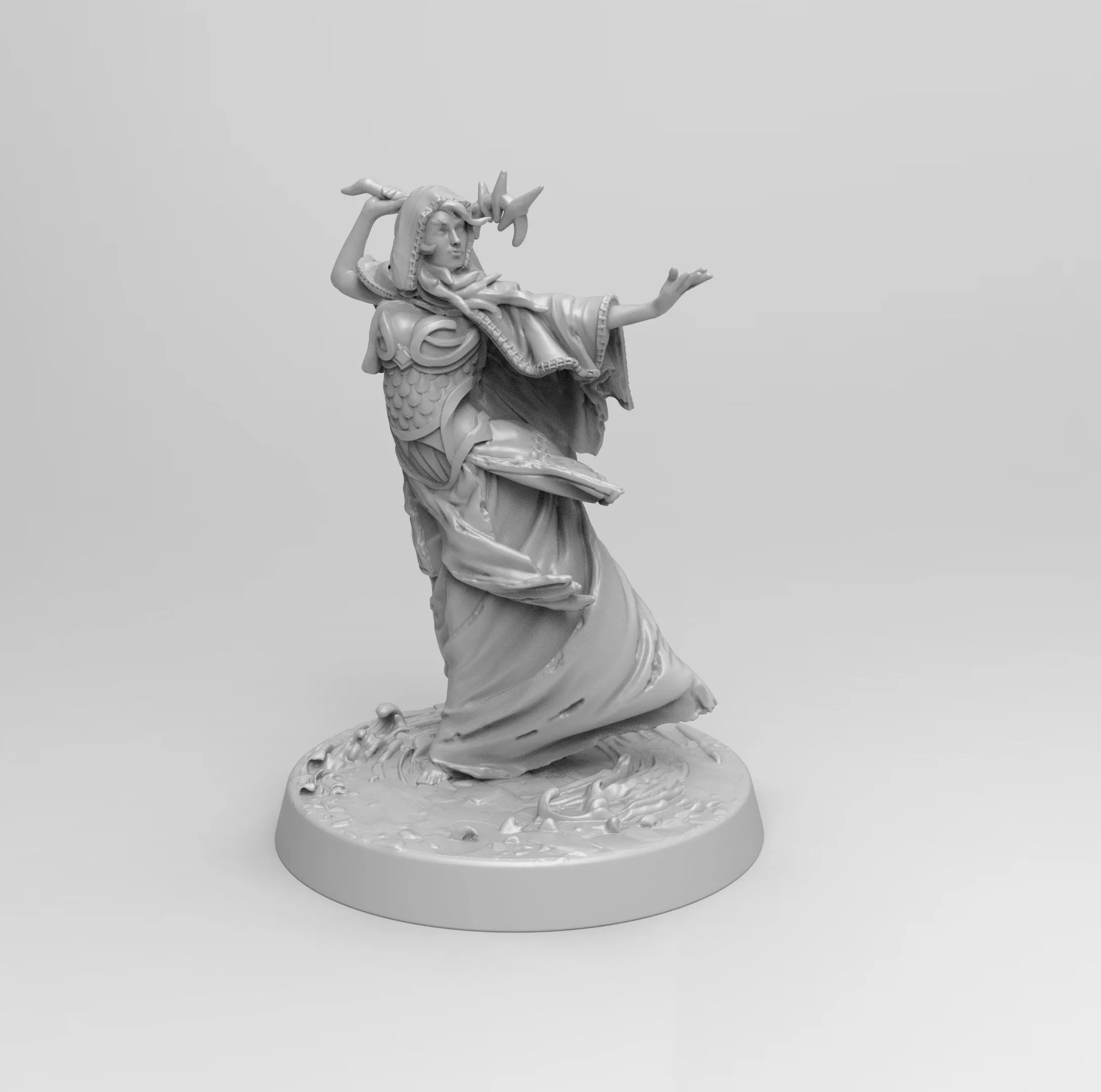 A142 - Fire Oracles female characters, STL 3D model design download print files