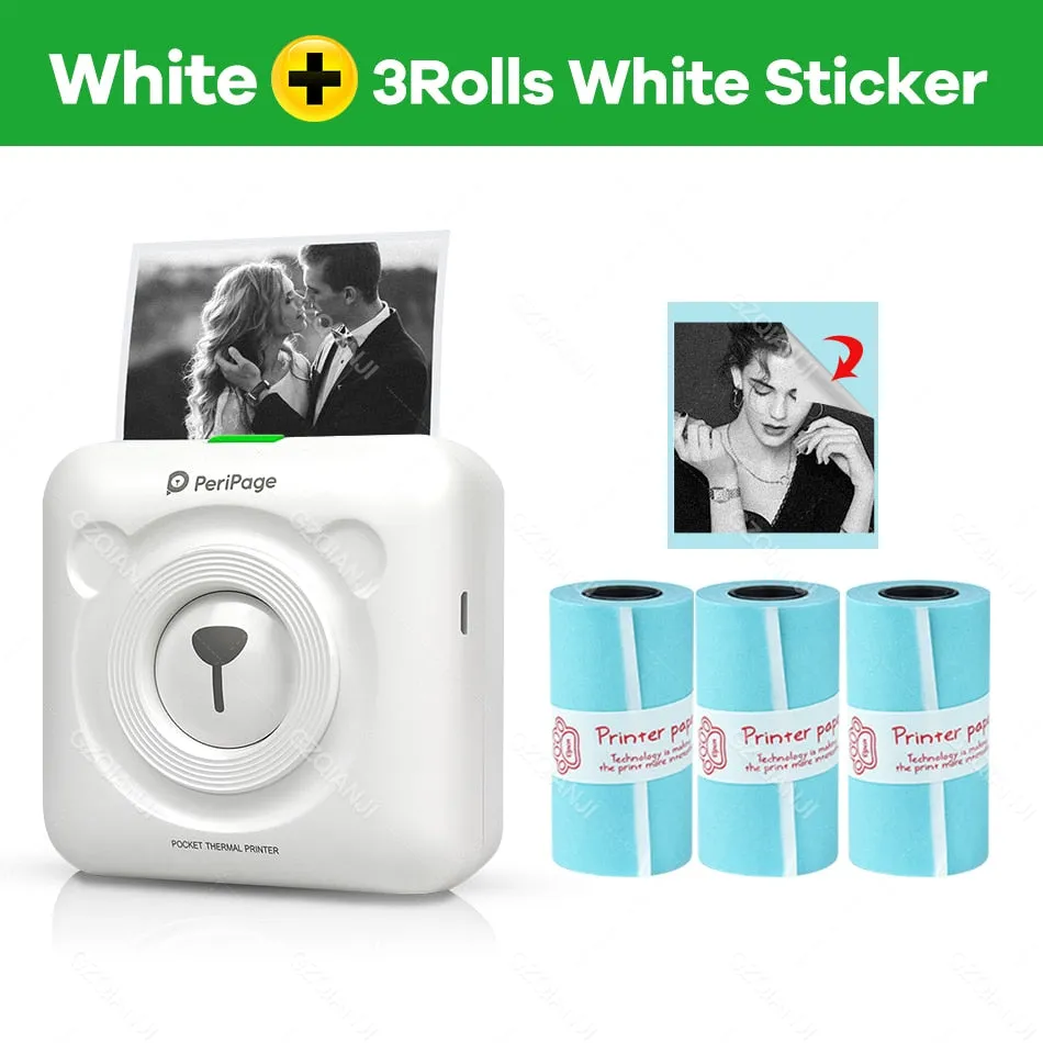 A6 Portable Thermal Photo Printer Mini Pocket Label Sticker