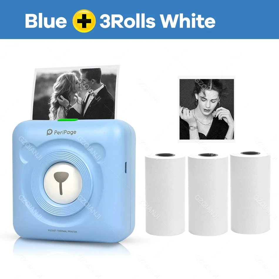 A6 Portable Thermal Photo Printer Mini Pocket Label Sticker