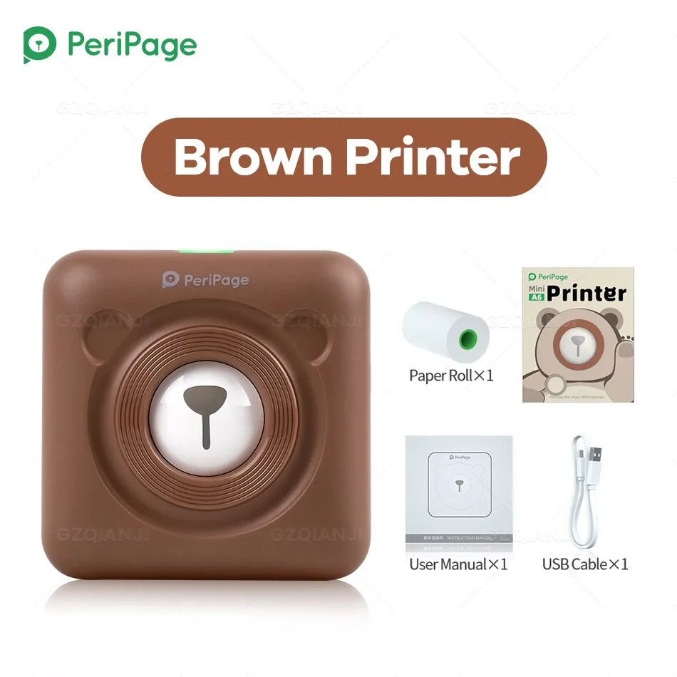 A6 Portable Thermal Photo Printer Mini Pocket Label Sticker