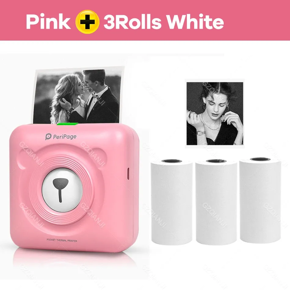 A6 Portable Thermal Photo Printer Mini Pocket Label Sticker