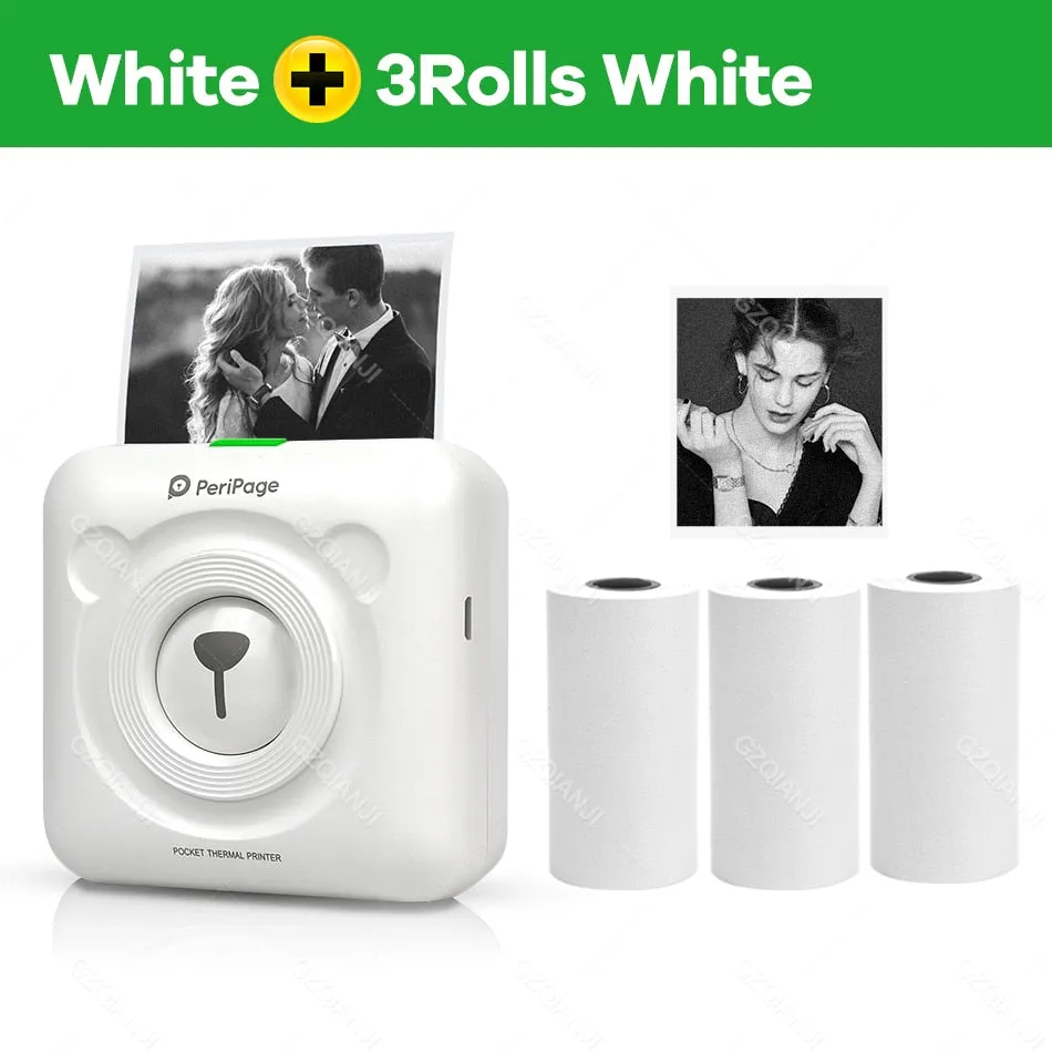 A6 Portable Thermal Photo Printer Mini Pocket Label Sticker