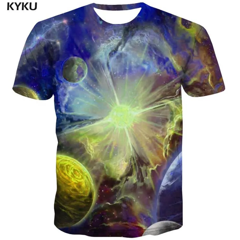 abstract shirt Print clothes personality art costume Cool fun geometric colorful art men