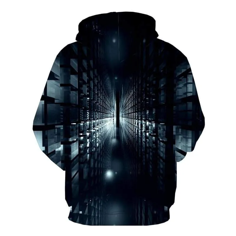 Abstract Sweatshirts men Harajuku Sweatshirt Printed Black Hoodie Print