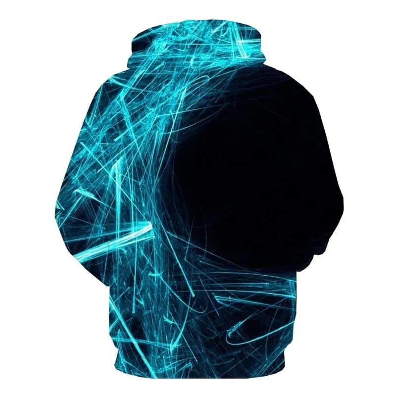 Abstract Sweatshirts men Psychedelic Hoody Anime Technology Hoodie Print Street Hooded Casual