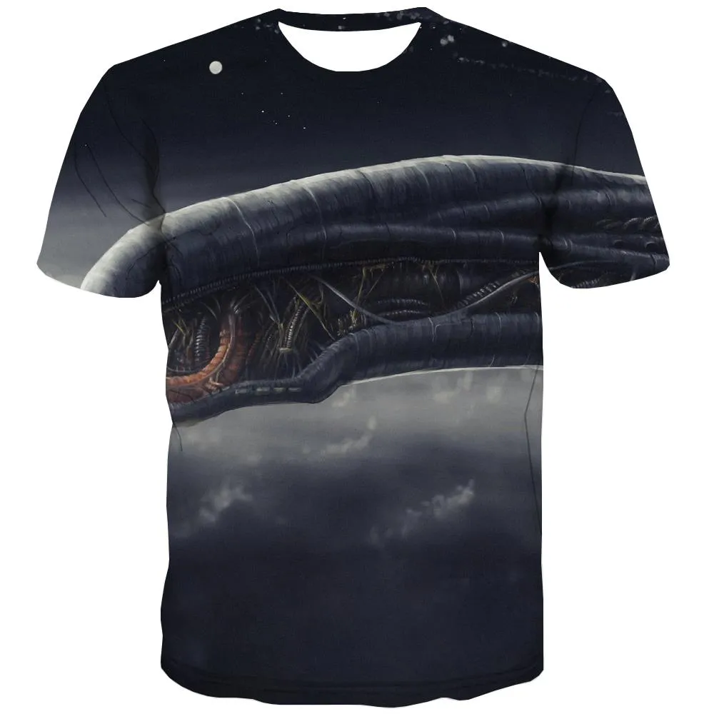 Airship t shirt 3D tshirt air ship men art costume Casual flying ship