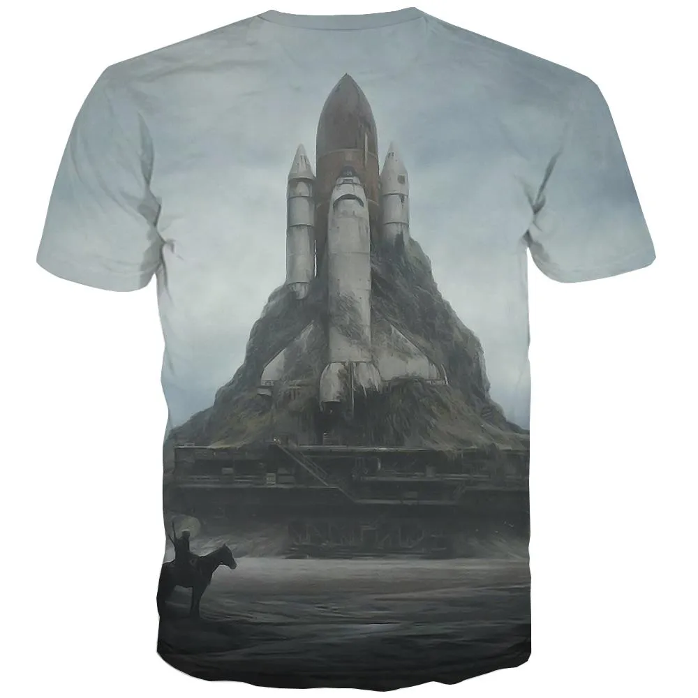 Airship t shirt air ship t shirt 3D flying ship art costume Cool men