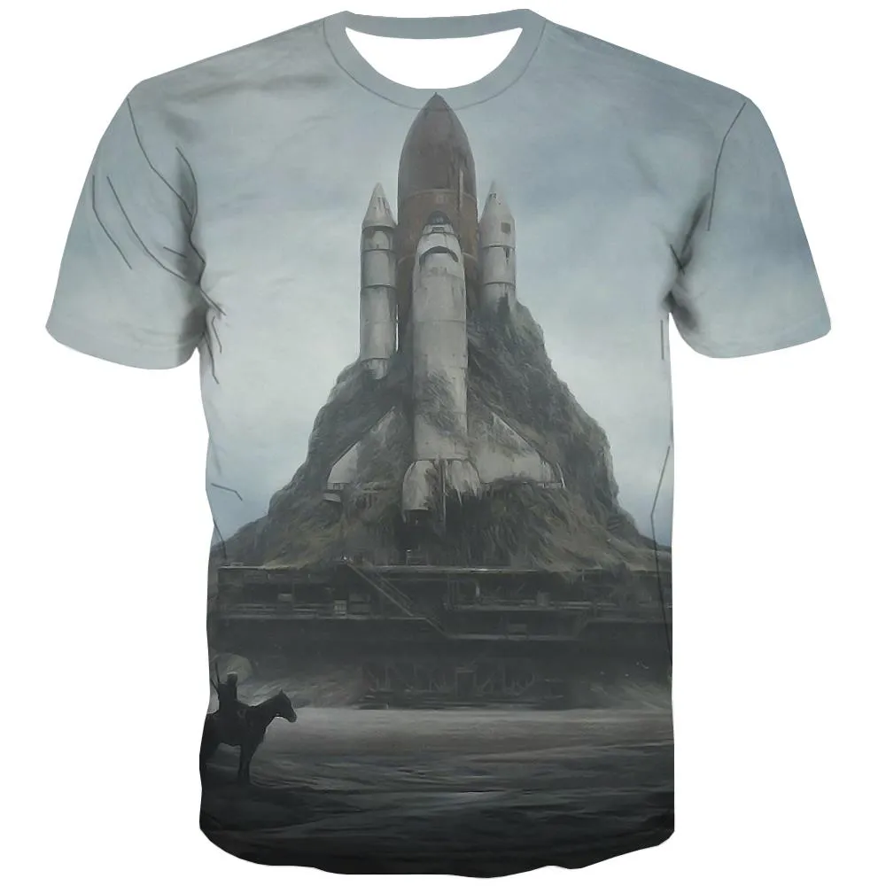 Airship t shirt air ship t shirt 3D flying ship art costume Cool men