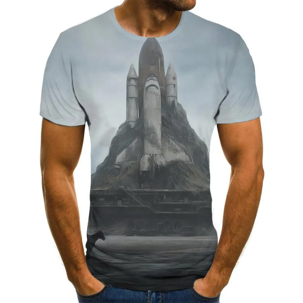 Airship t shirt air ship t shirt 3D flying ship art costume Cool men