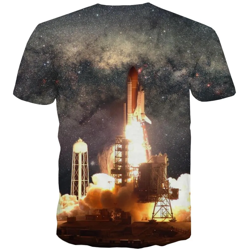Airship t shirt Hip hop tshirt 3D air ship Cool flying ship art costume men