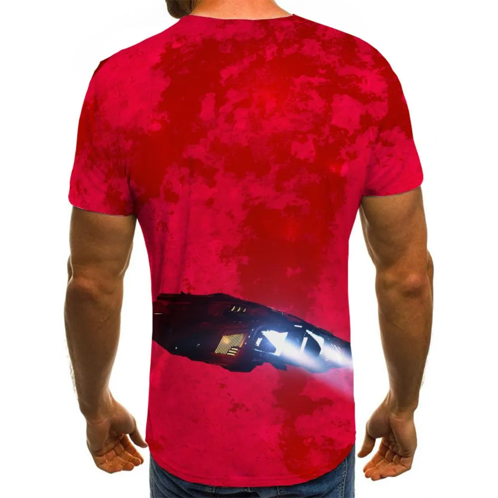 Airship t shirt Novelty 3D shirt air ship art costume flying ship Casual men