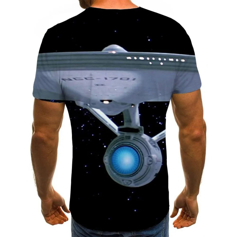 Airship tshirt 3D tshirt air ship flying ship men Cool art costume